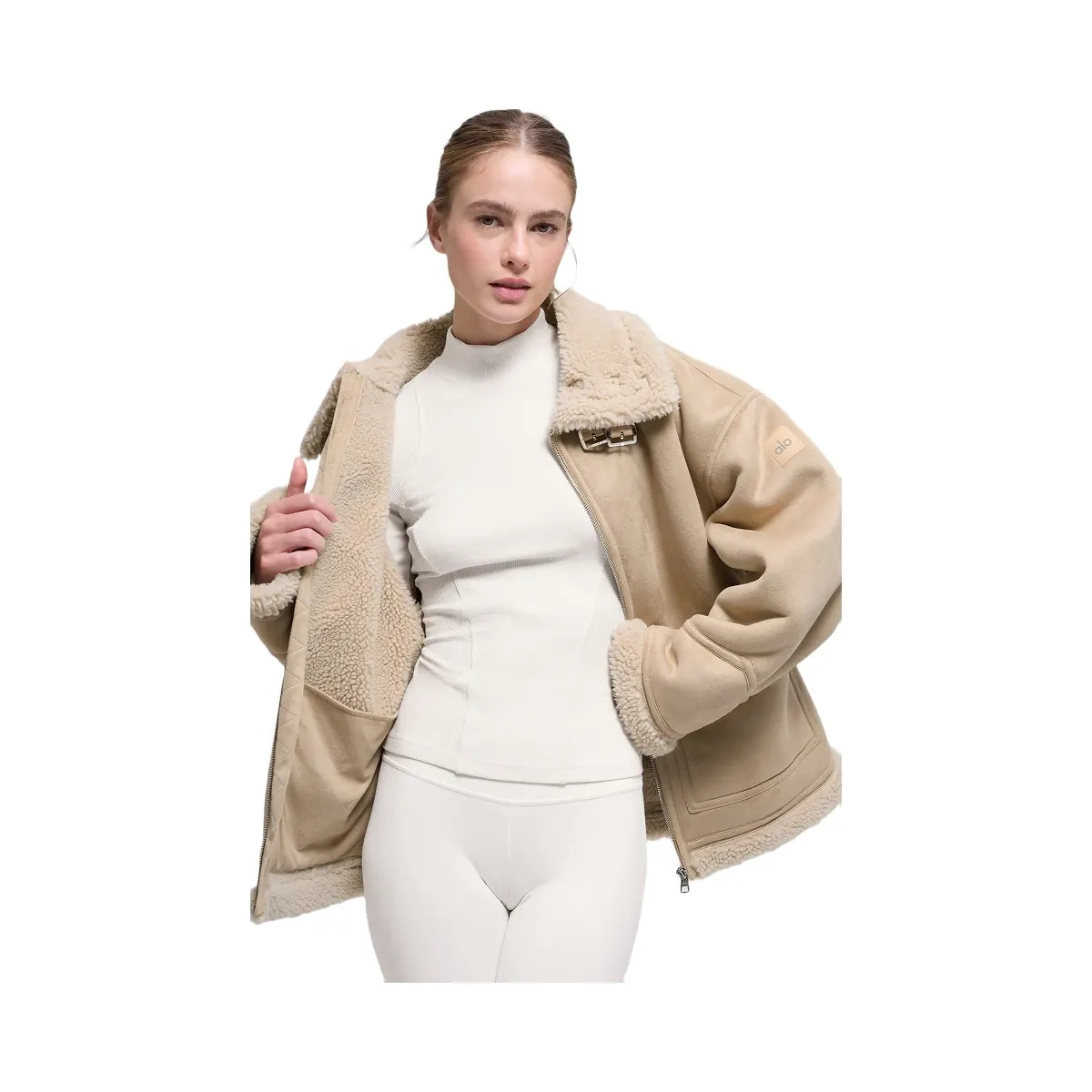 Alo Women's Faux Shearling Grand Jacket - Woodland Tan