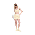 Alo Women's Airbrush Better Together Tennis Skirt - Candlelight Yellow/White