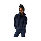 Alo Women's Sherpa Edge Bomber - Navy