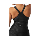 Alo Women's Airlift Glimmer Houndstooth Real Bra Tank - Black