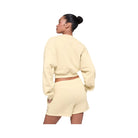 Alo Women's Cropped Accolade Crewneck - Candlelight Yellow