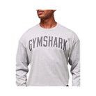 Gymshark Worn Graphic Long Sleeve T-Shirt - Light Grey Core Marl