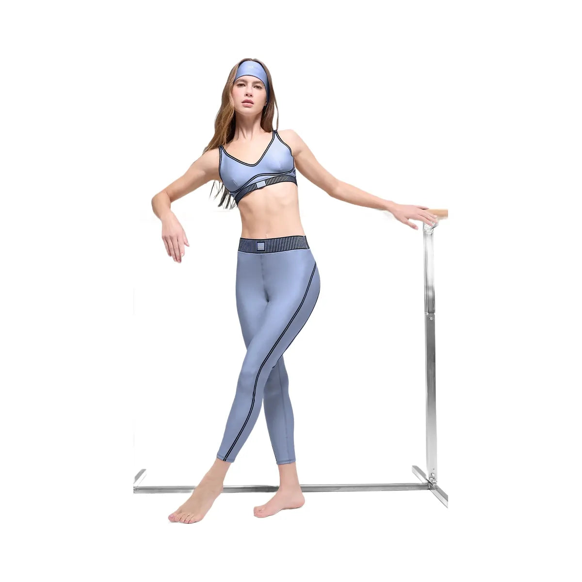 Alo Women's Airlift High-Waist 7/8 Line Up Legging - Winter Frost