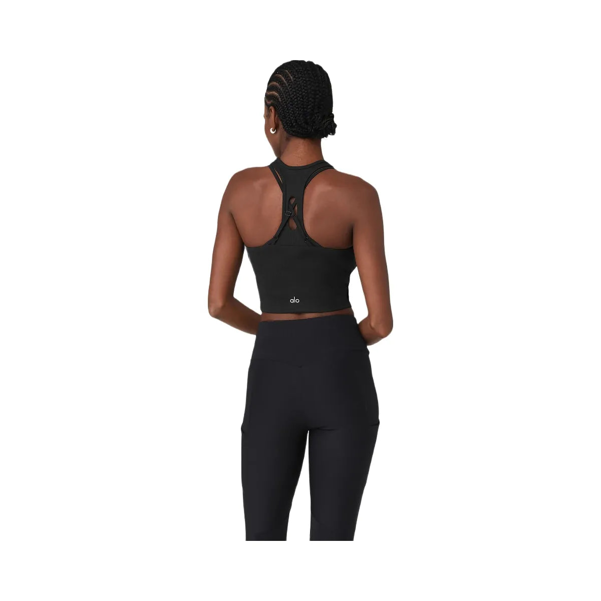 Alo Women's Ribbed Airlift Enchanted Bra Tank - Black
