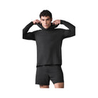 Alo Men's Conquer Reform Long Sleeve With Hood - Black