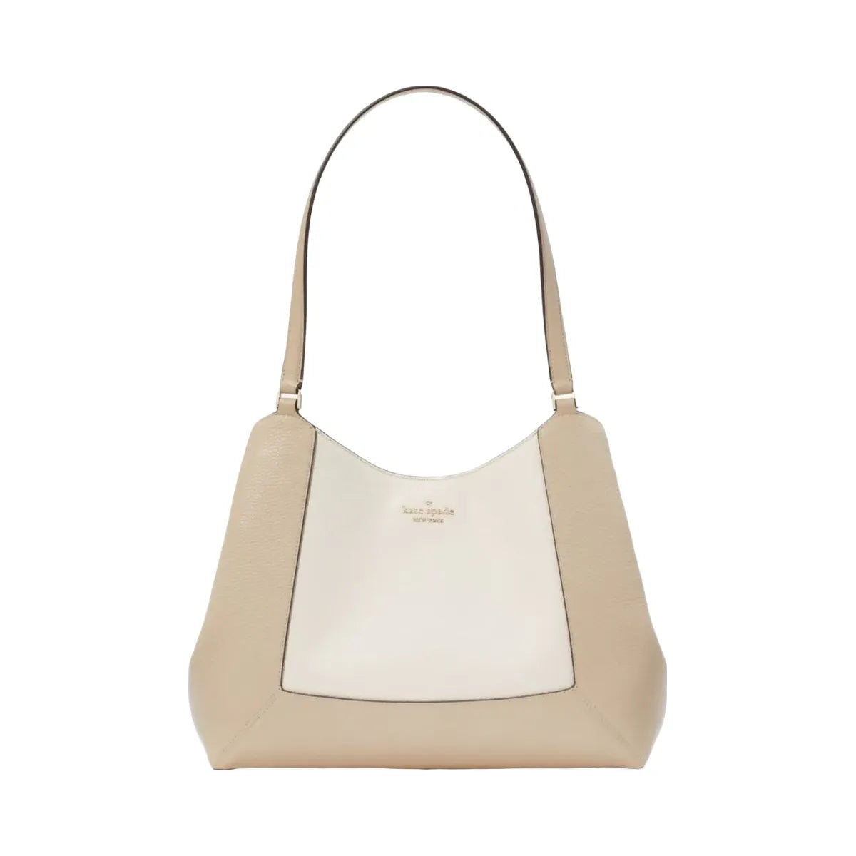 Kate Spade Lena Colorblock Large Triple Compartment Shoulder Bag Light Sand Multi