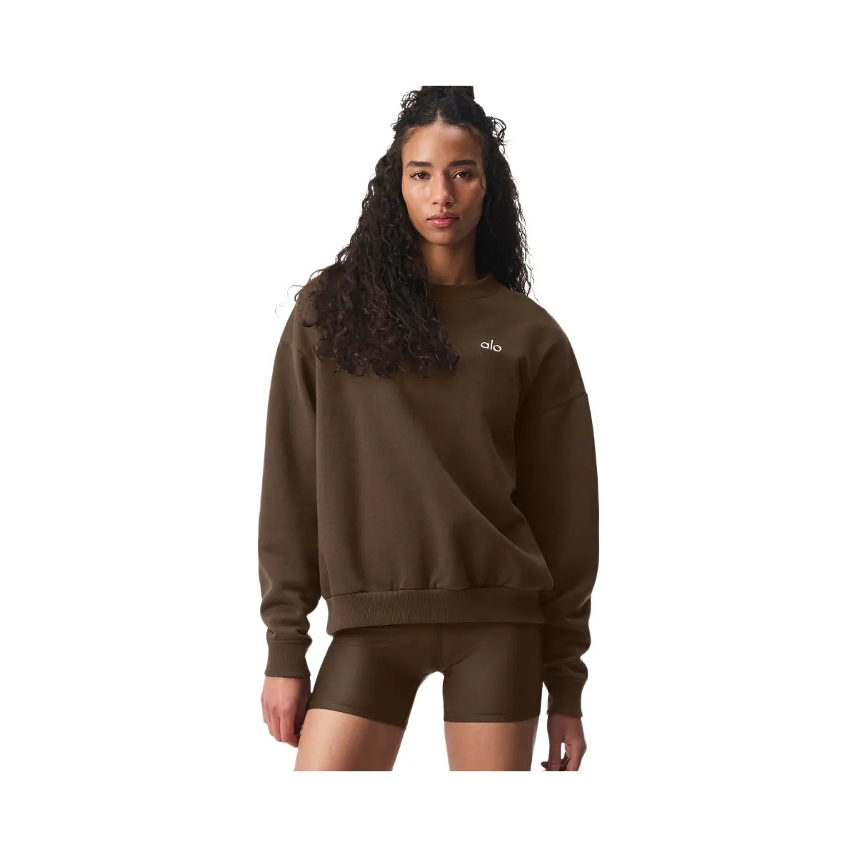 Alo Women's Accolade Crew Neck Pullover - Espresso
