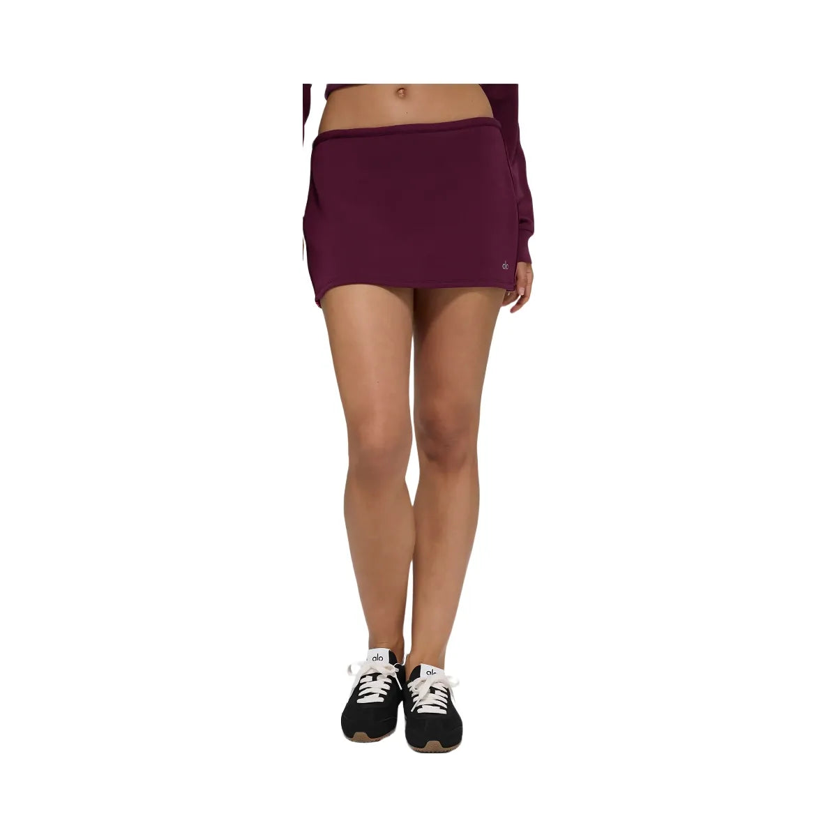 Alo Women's Track Star Mini Skirt - Burgundy