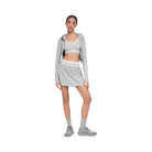 Alo Women's soft Better Together Tennis Skirt - Athletic Heather Grey/White