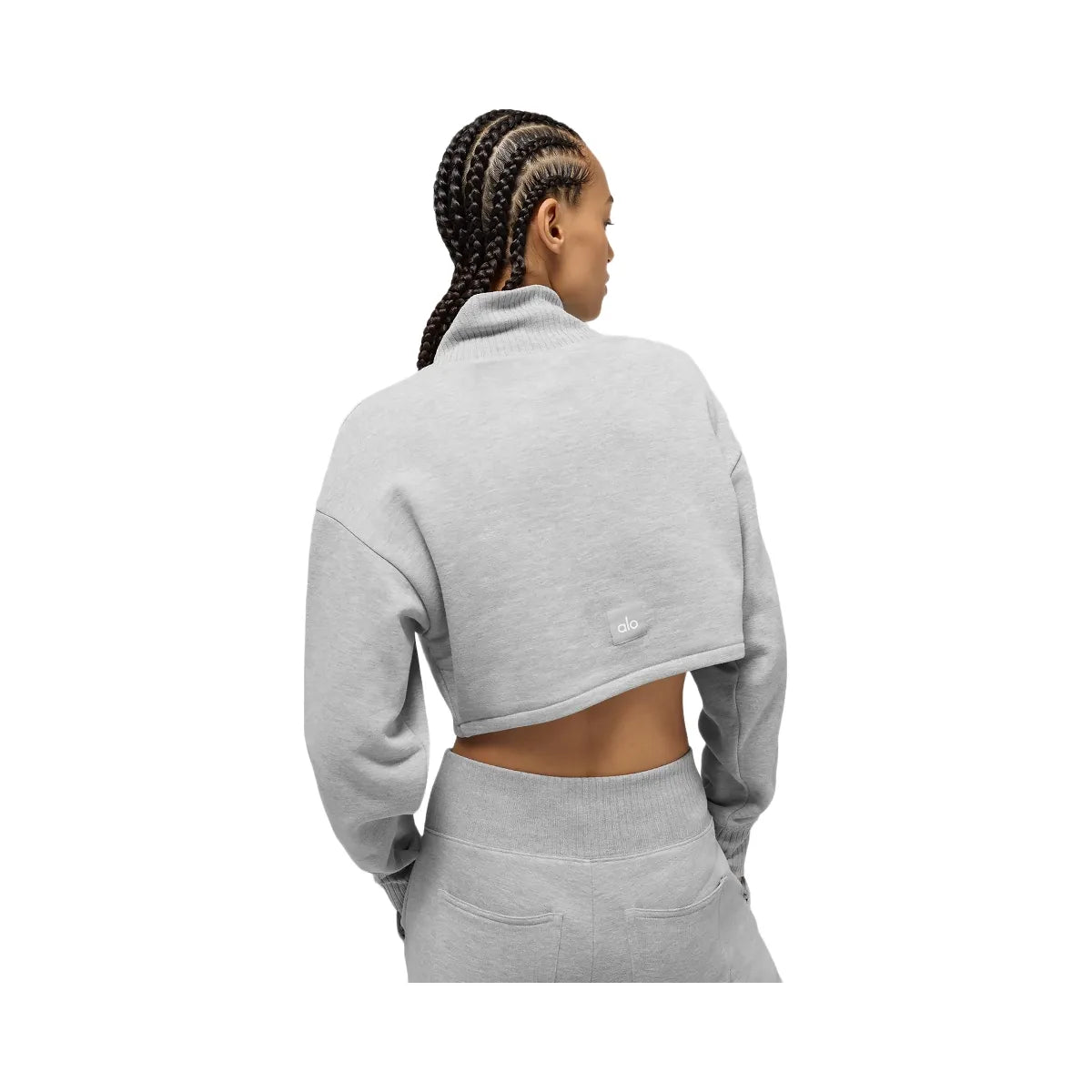 Alo Women's Cropped Serenity Coverup - Athletic Heather Grey