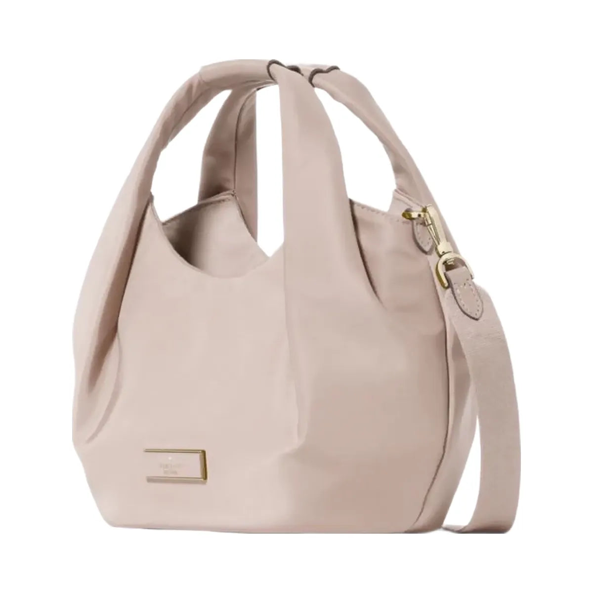 Kate Spade Carter Nylon Small Pleated Crossbody Cozy Grey