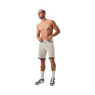 Alo Men's 7" Sports Club Sweater Knit Basketball Short - Bone