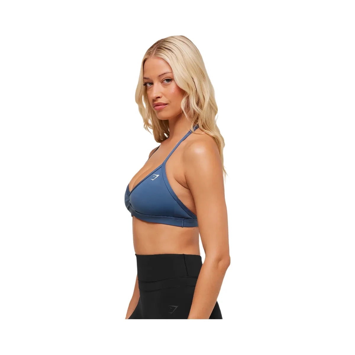 Gymshark Minimal Halterneck Sports Bra - Compound Blue