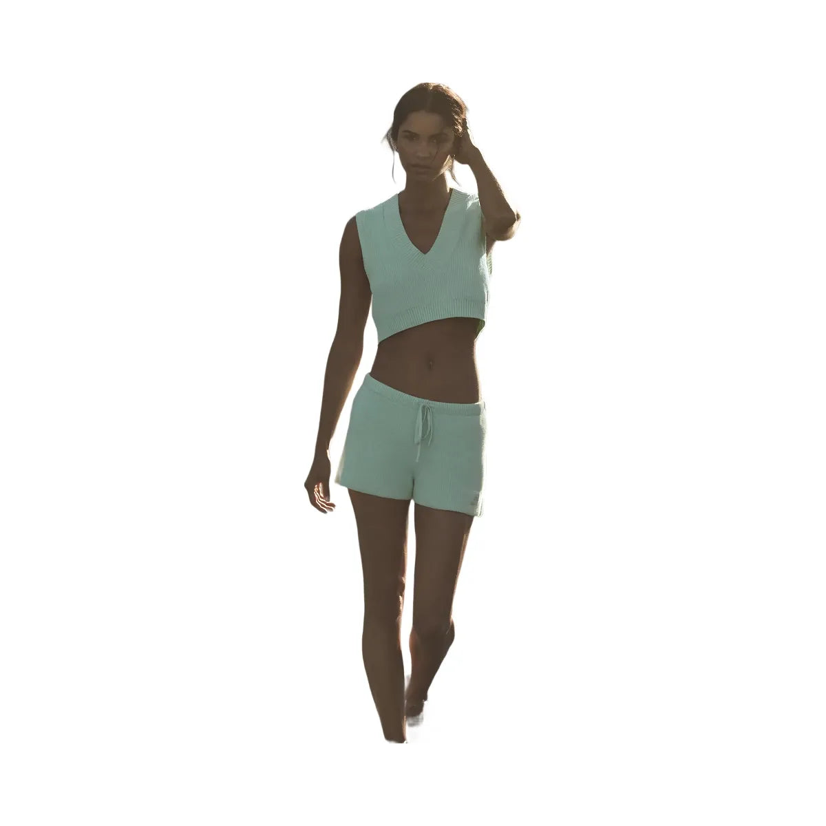 Alo Women's Supernatural Sweater Short - Spearmint