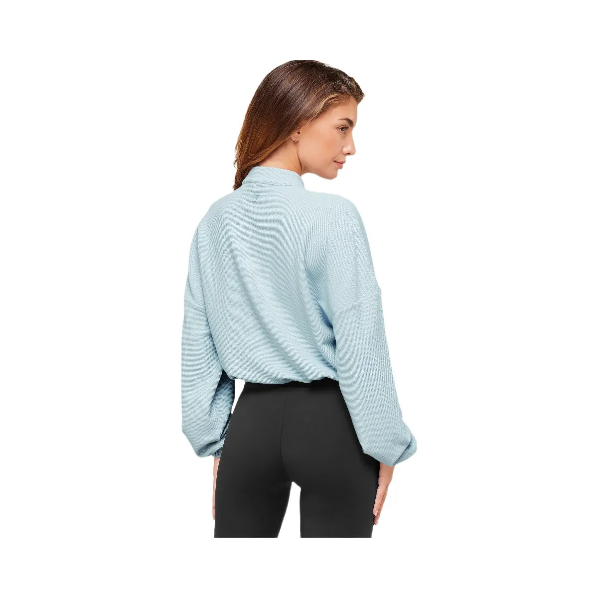 Gymshark Waffle Midi Zip Up Jacket - Smoke Blue
