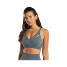 Gymshark Vital V Neck Sports Bra - Strong Grey Marl