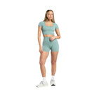 Gymshark Corset Seamless Crop Top - Celeste Blue