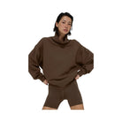 Alo Women's Hazy Mock Neck Pullover - Espresso