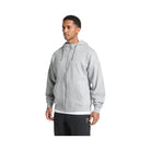 Gymshark Crest Oversized Zip Up Hoodie - Light Grey Core Marl