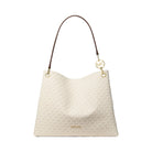 Michael Kors Christina Large Signature Logo Shoulder Bag Vanilla
