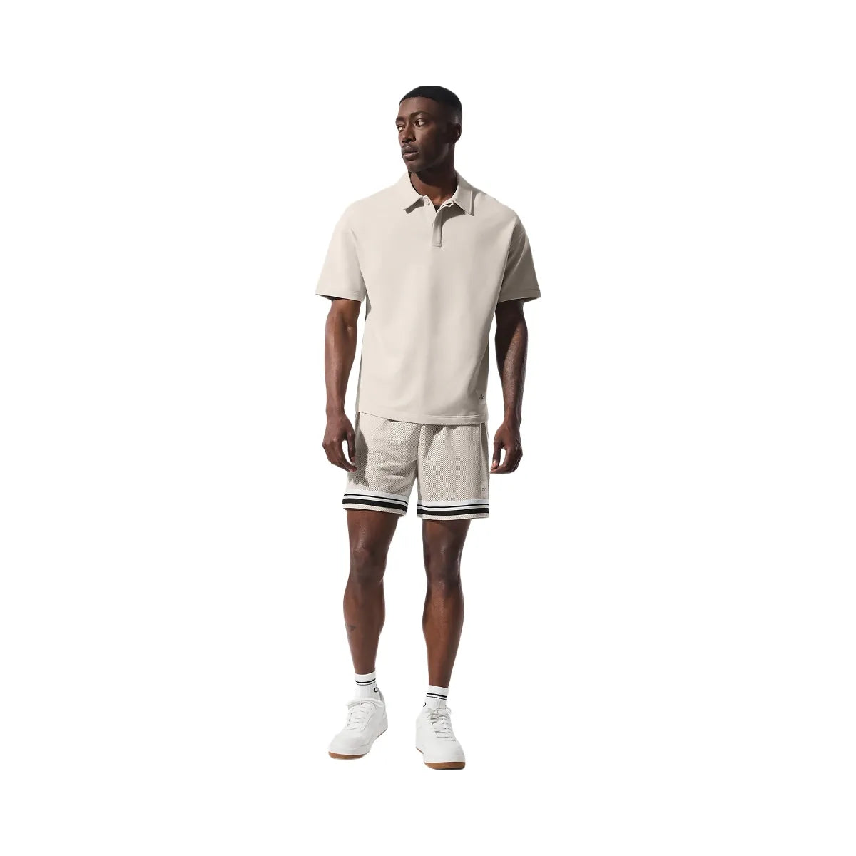 Alo Men's 7" Key Mesh Basketball Short - Bone
