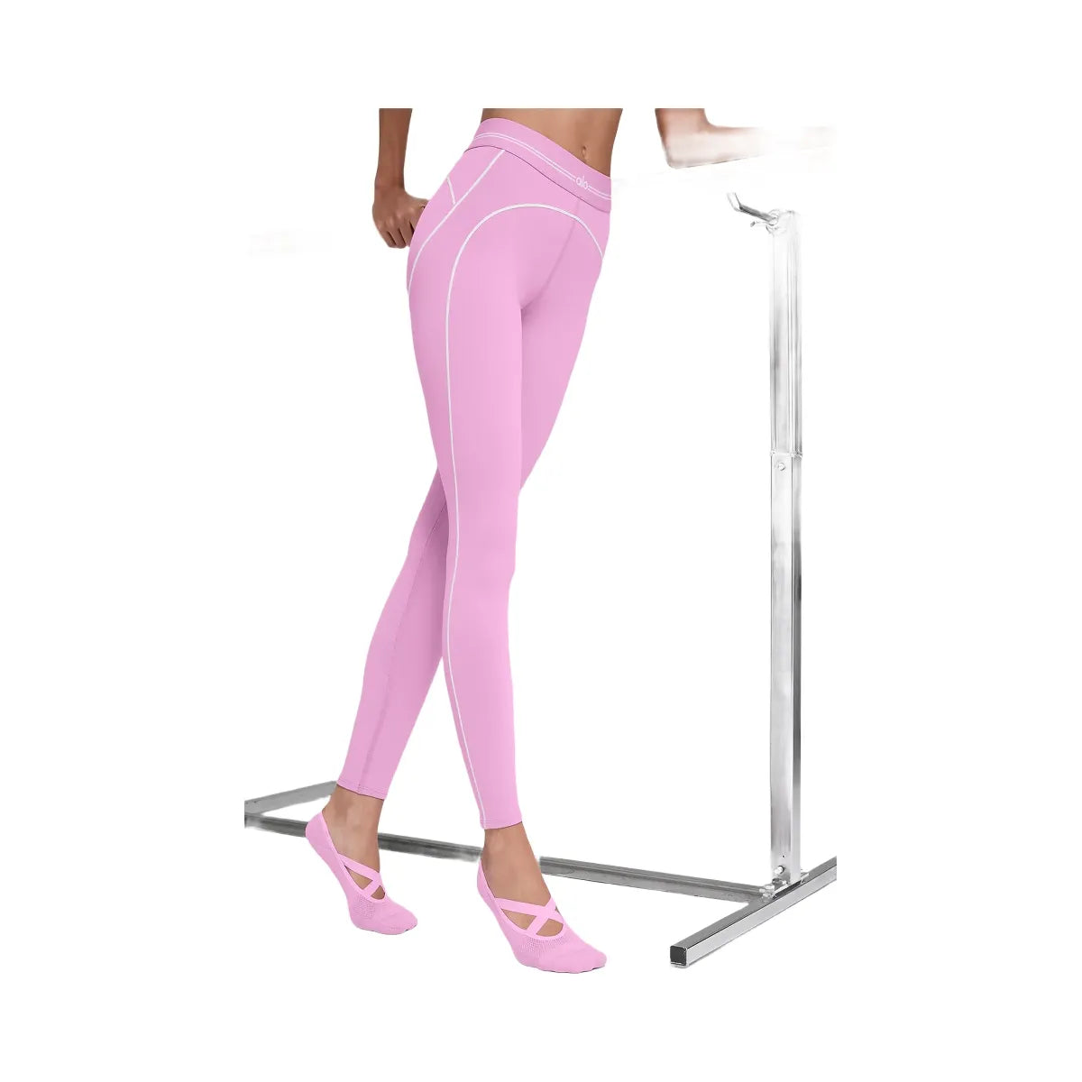 Alo Women's Pivot Barre Sock - Candy Heart Pink