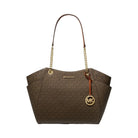 Michael Kors Jet Set Large Signature Logo Shoulder Bag Brown