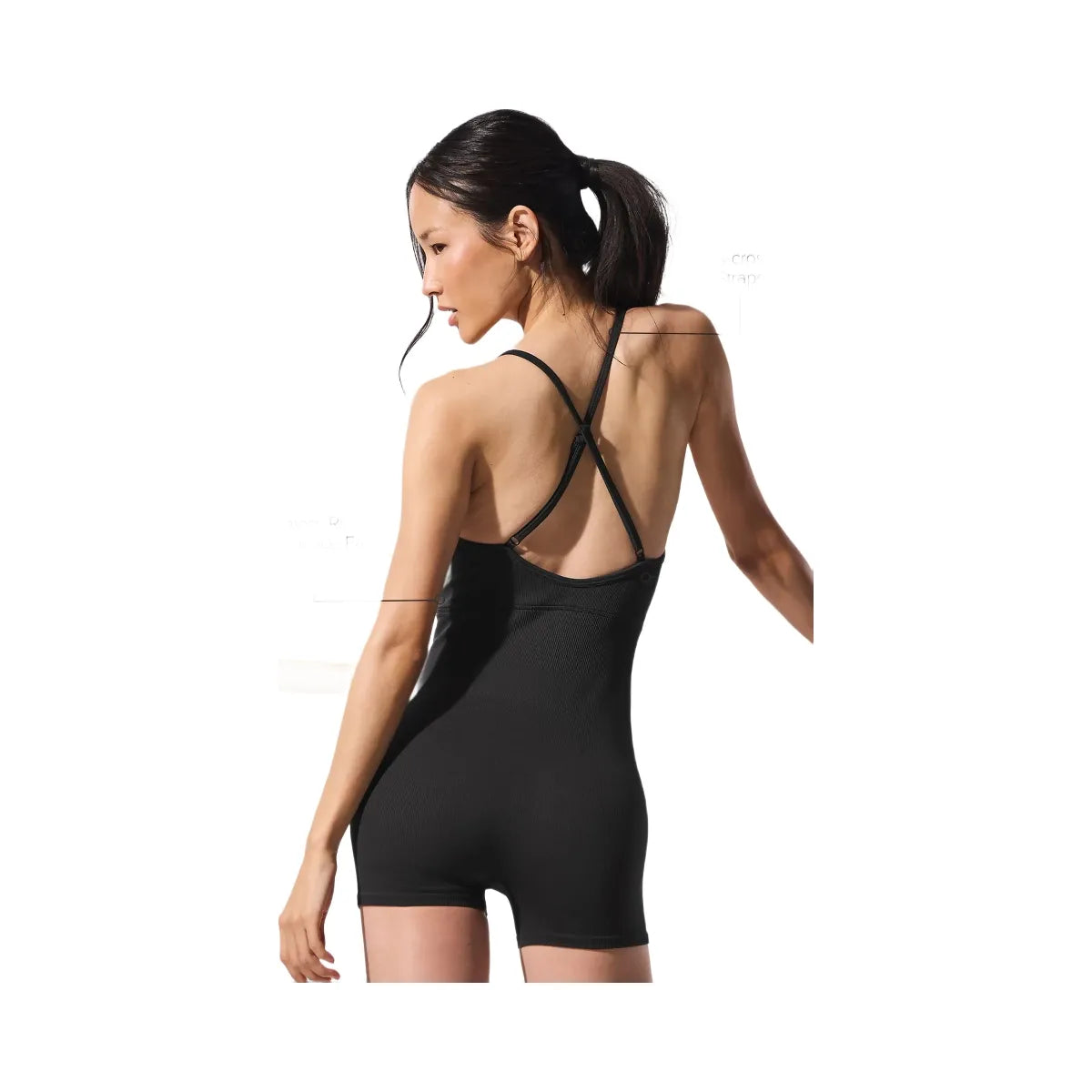 Alo Women's Seamless Ribbed Favorite Onesie - Black