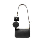 Michael Kors Jet Set Saffiano Leather Crossbody Bag with Case for Apple Airpods Pro Black
