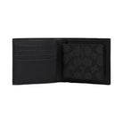Coach Boxed 3 In 1 Wallet Gift Set In Signature Canvas Gunmetal Charcoal-Black