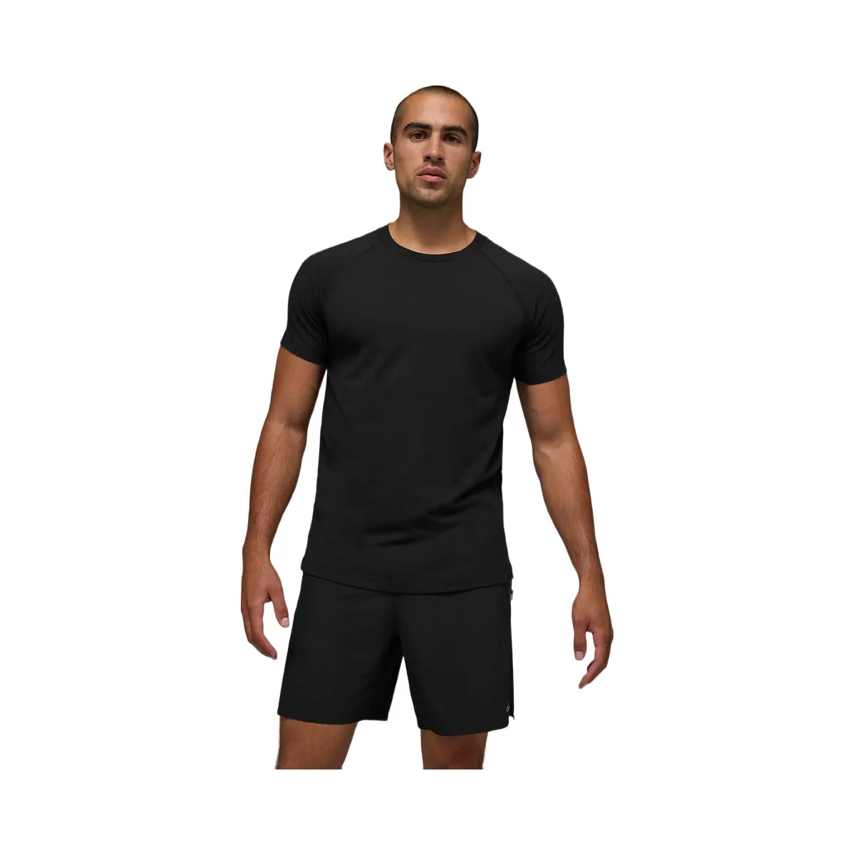 Alo Men's ALO Vapor Crewneck Short Sleeve - Black