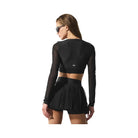 Alo Women's Airlift Mesh Divine Long Sleeve Bra - Black
