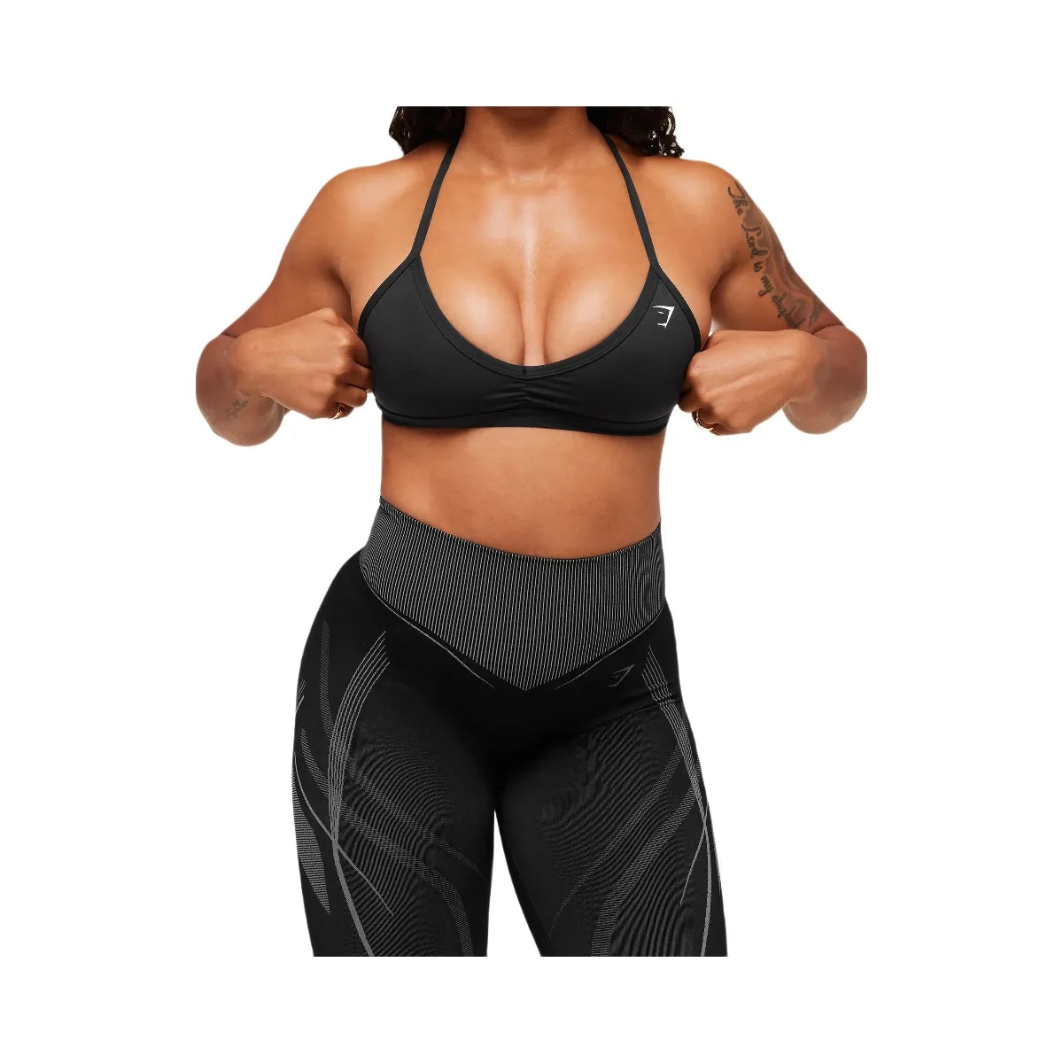 Gymshark x Analis Seamless Leggings - Black/Silver Grey