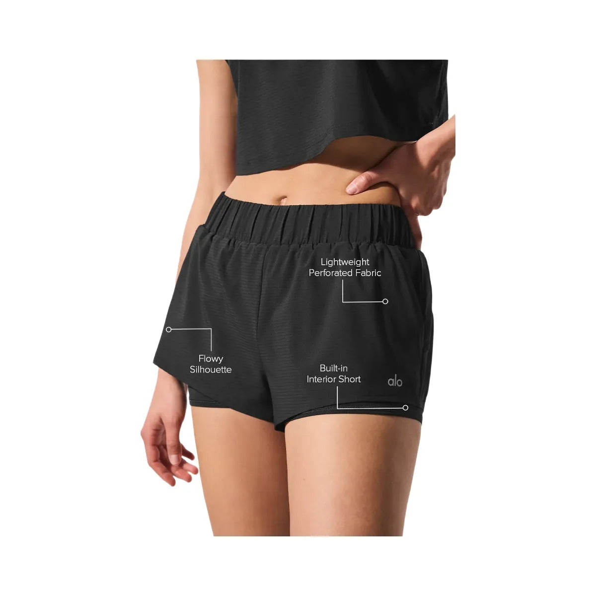 Alo Women's Sport Star Short - Black