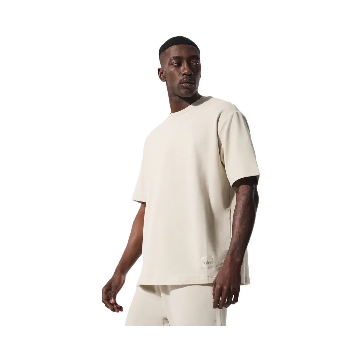 Alo Men's Double Take Short Sleeve - Bone