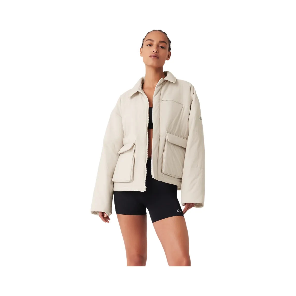 Alo Women's Voyage Utility Cargo Jacket - Bone