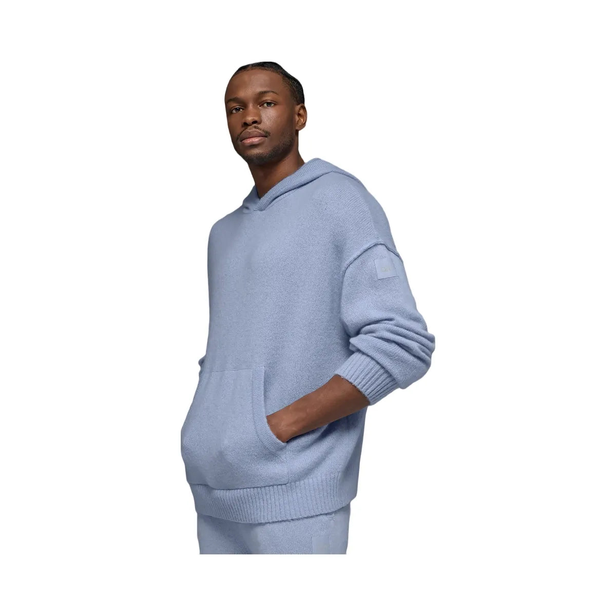 Alo Men's Wool Cashmere New Class Hoodie - Winter Frost