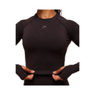 Gymshark Activate Long Sleeve Crop Top - Plum Brown