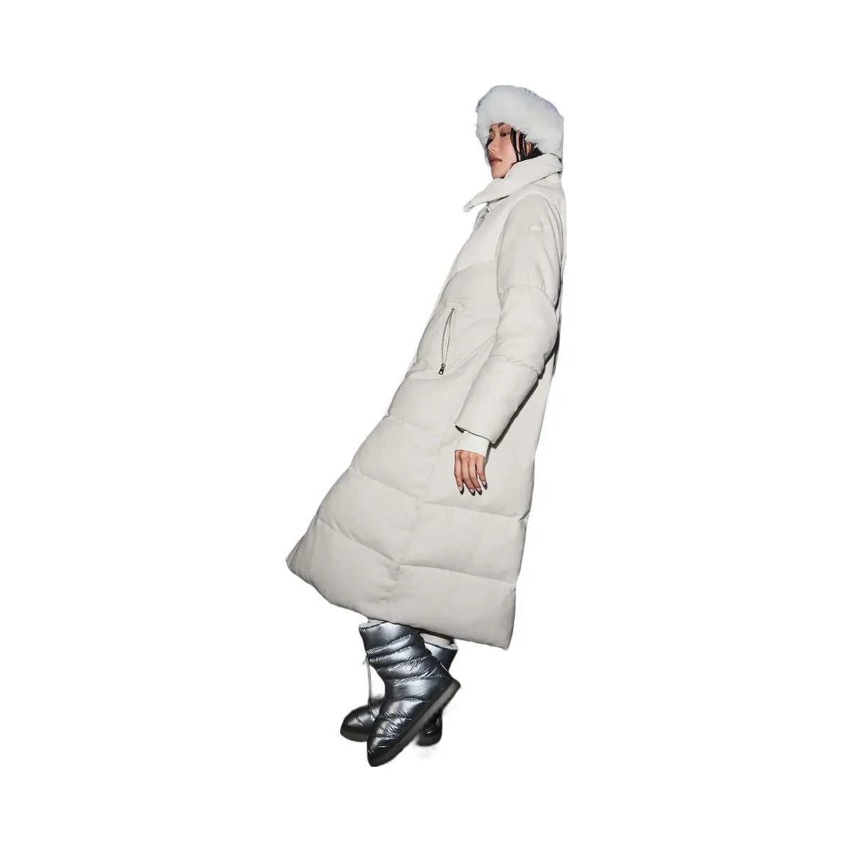 Alo Women's Snowfall Puffer Coat - White Oak
