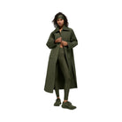 Alo Women's Quilted Skyline Long Coat - Green Olive