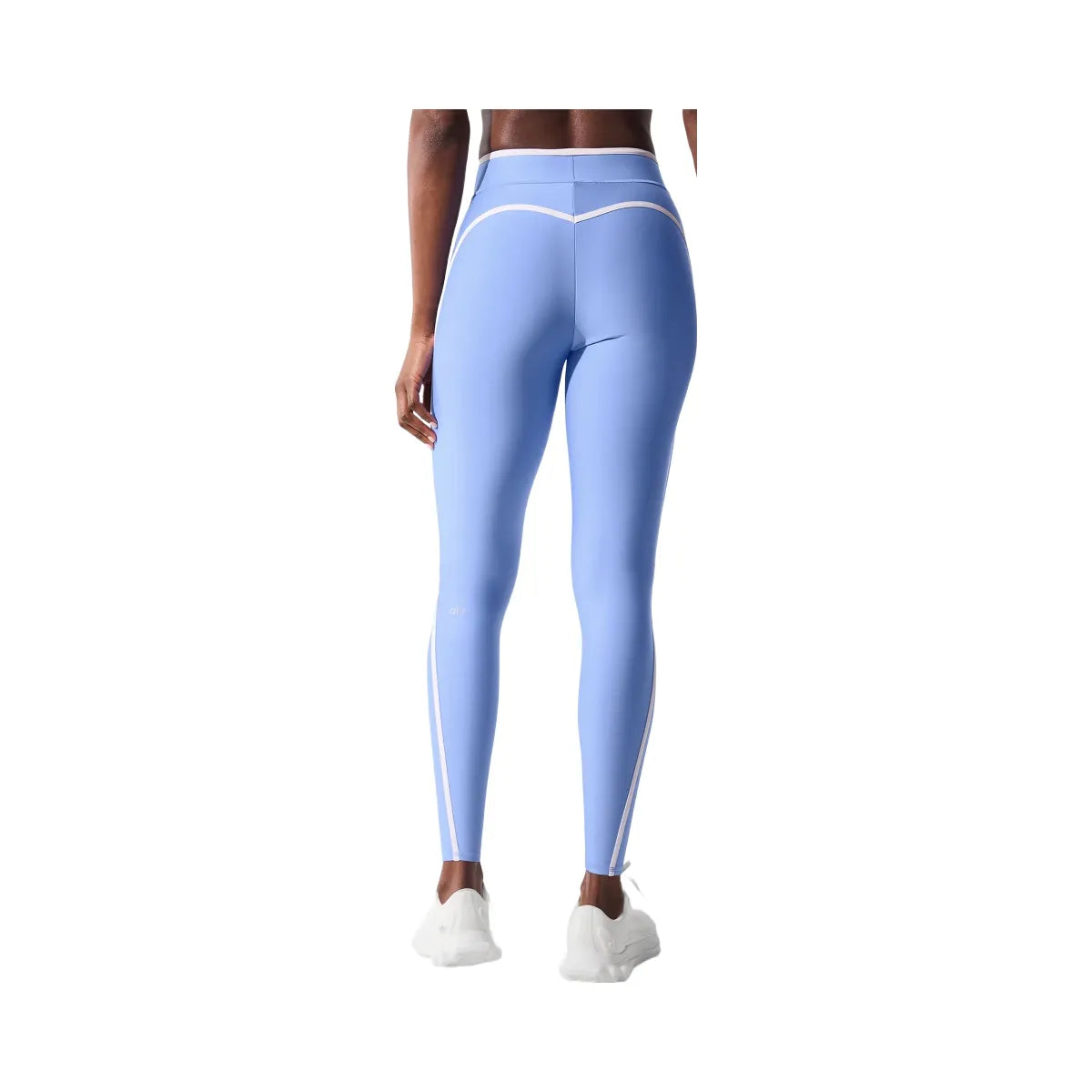 Alo Women's Airlift High Waist Charger 7/8 Legging - Crystal Clear Blue/White