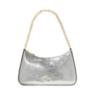 Kate Spade Margot Crinkle Metallic Convertible Crossbody Silver