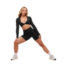 Gymshark Adapt Animal Seamless Shorts - Black/Asphalt Grey