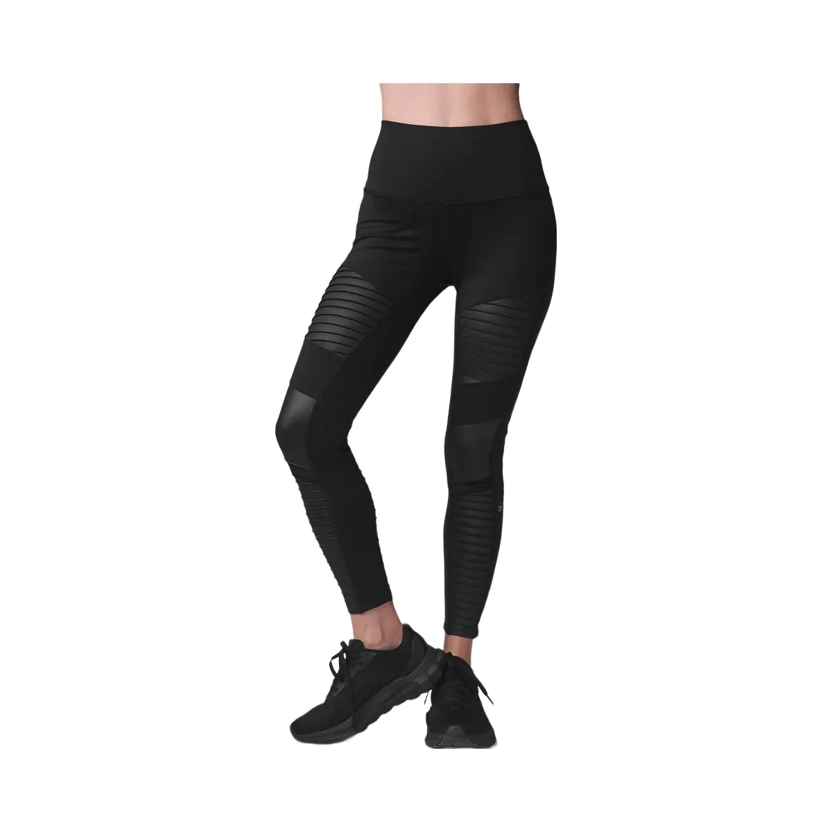Alo Women's 7/8 High-Waist Moto Legging - Black