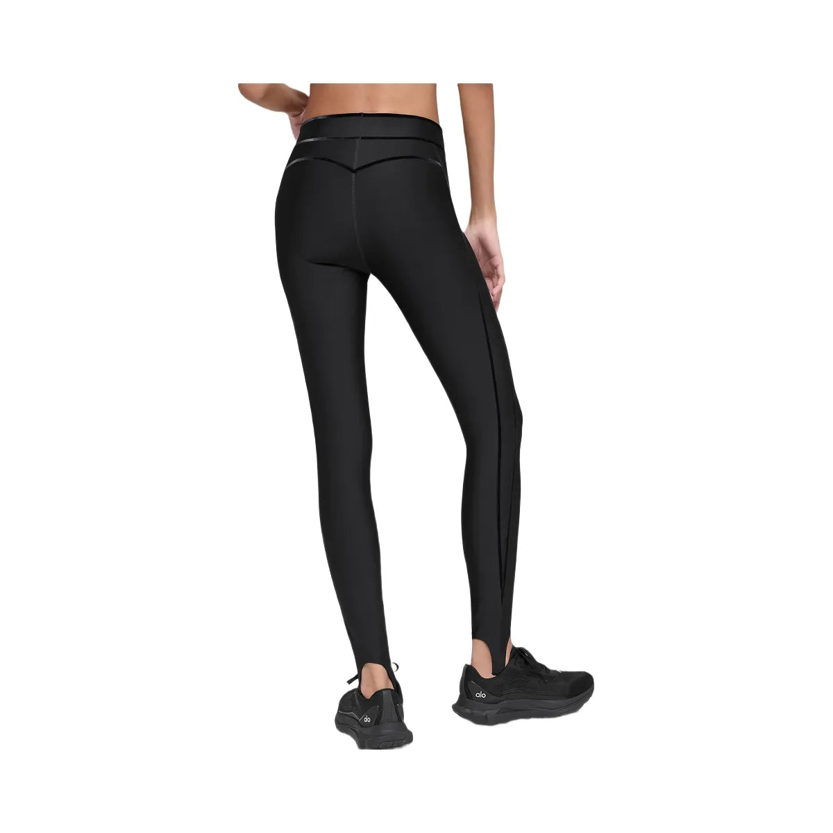 Alo Women's Airlift High-Waist Love Language Stirrup Legging - Black