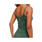 Gymshark Vital Tank With Shelf - Obsidian Green Marl