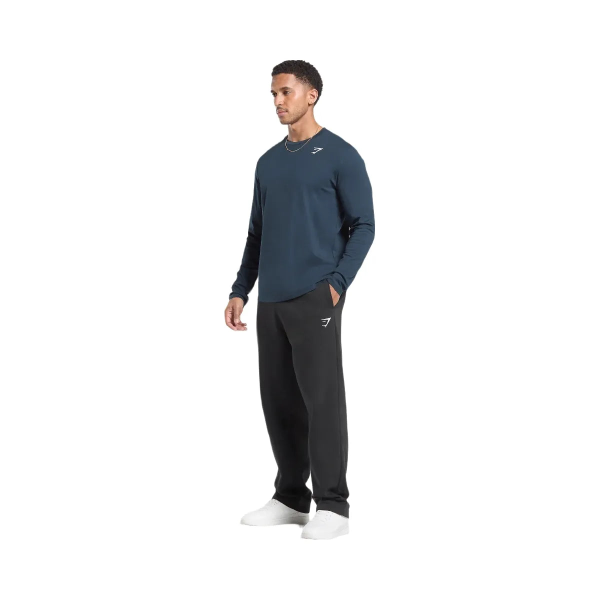 Gymshark Crest Long Sleeve T-Shirt - Navy