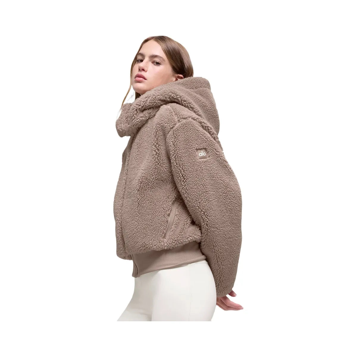 Alo Women's Foxy Sherpa Jacket - Chai Latte