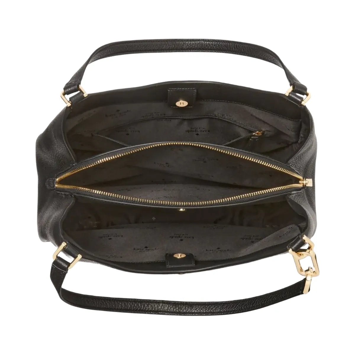 Kate Spade Kayla Large Triple Compartment Shoulder Bag Black