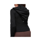 Alo Women's Wool Cashmere Ribbed Noble Full Zip Hoodie - Black